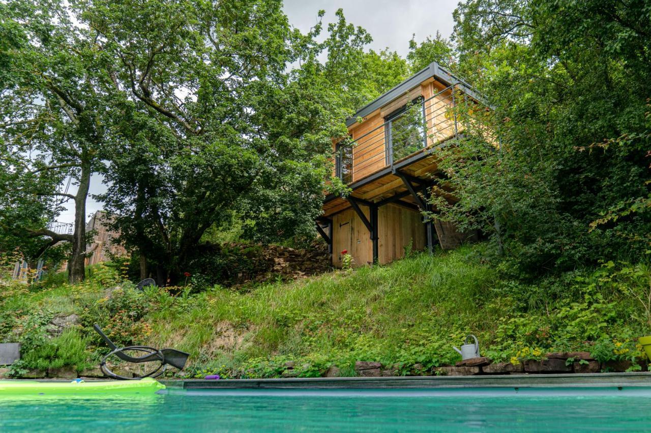 Le Moonloft Insolite Tiny-House Dans Les Arbres & 1 Seance De Sauna Pour 2 Avec Vue Panoramique Osenbach 外观 照片